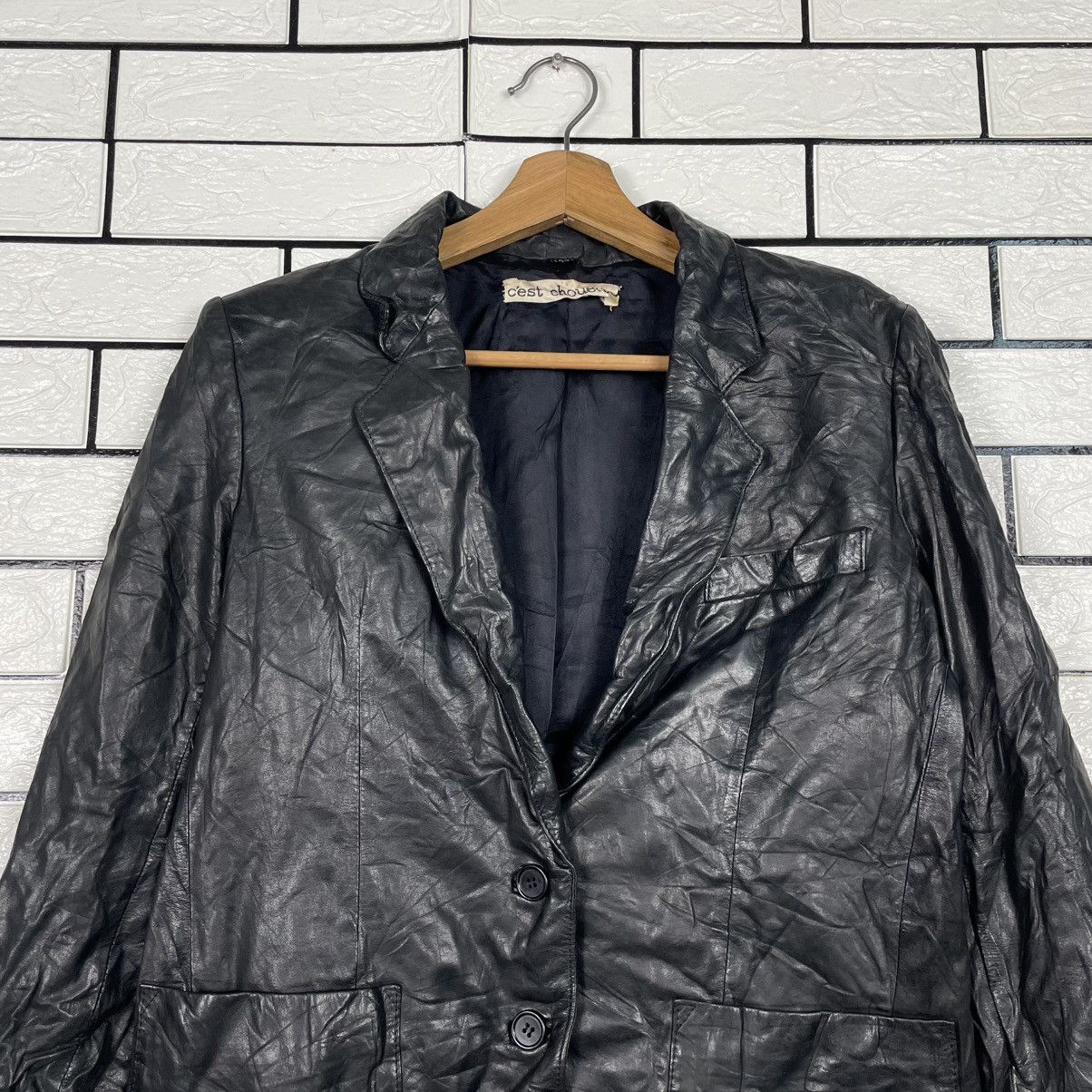 Japanese Brand C'est Chouette Leather Jacket Size M / US 6-8 / IT 42-44 - 2 Thumbnail