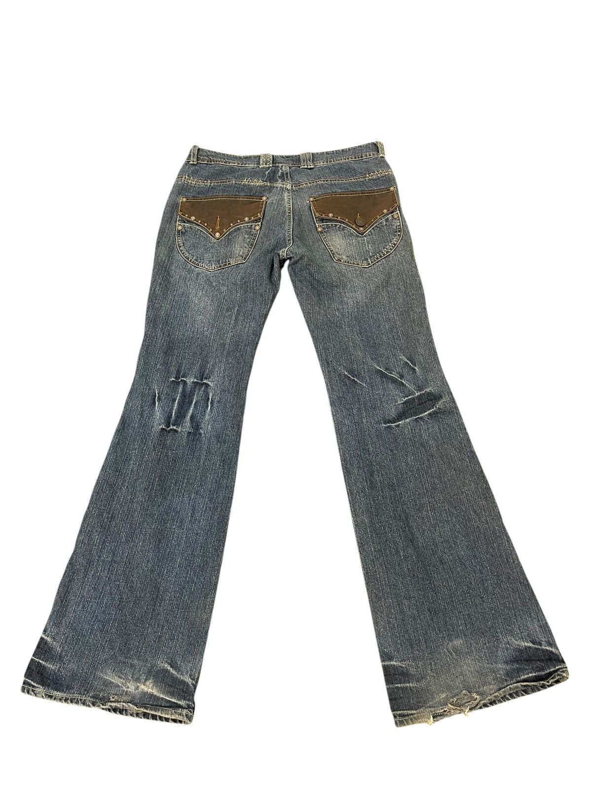Japanese Brand Flare Jeans Indecent Denim Boot Cut 2🟦2 Size US 31 - 11 Thumbnail