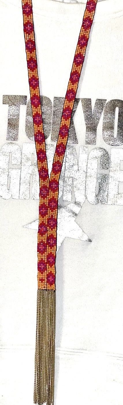 Vintage Vintage Huichol Beaded Metal Fringe 90’s Lariat by Sundance Size ONE SIZE - 9 Thumbnail