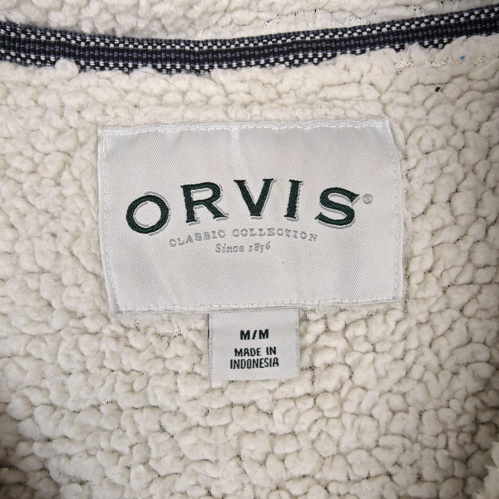Orvis Orvis Sweater Mens Medium Gray Sherpa Lined 1/4 Zip Mock Neck Pullover Fleece Size US M / EU 48-50 / 2 - 2 Thumbnail