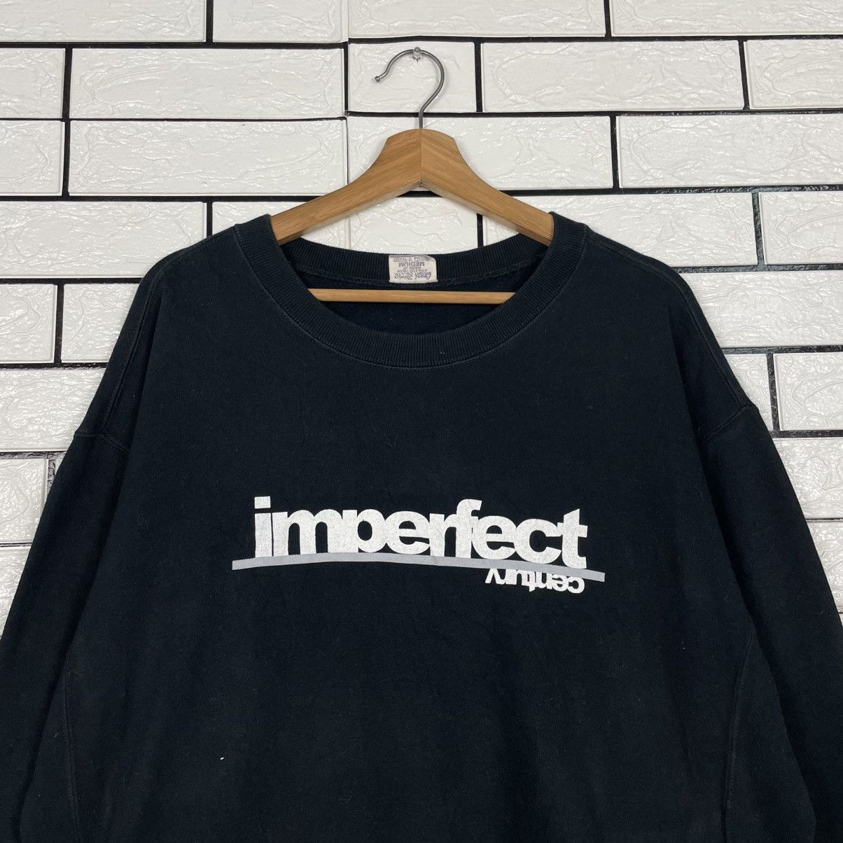 Japanese Brand Imperfect Century Crewneck Black Sweatshirt Size US M / EU 48-50 / 2 - 2 Thumbnail