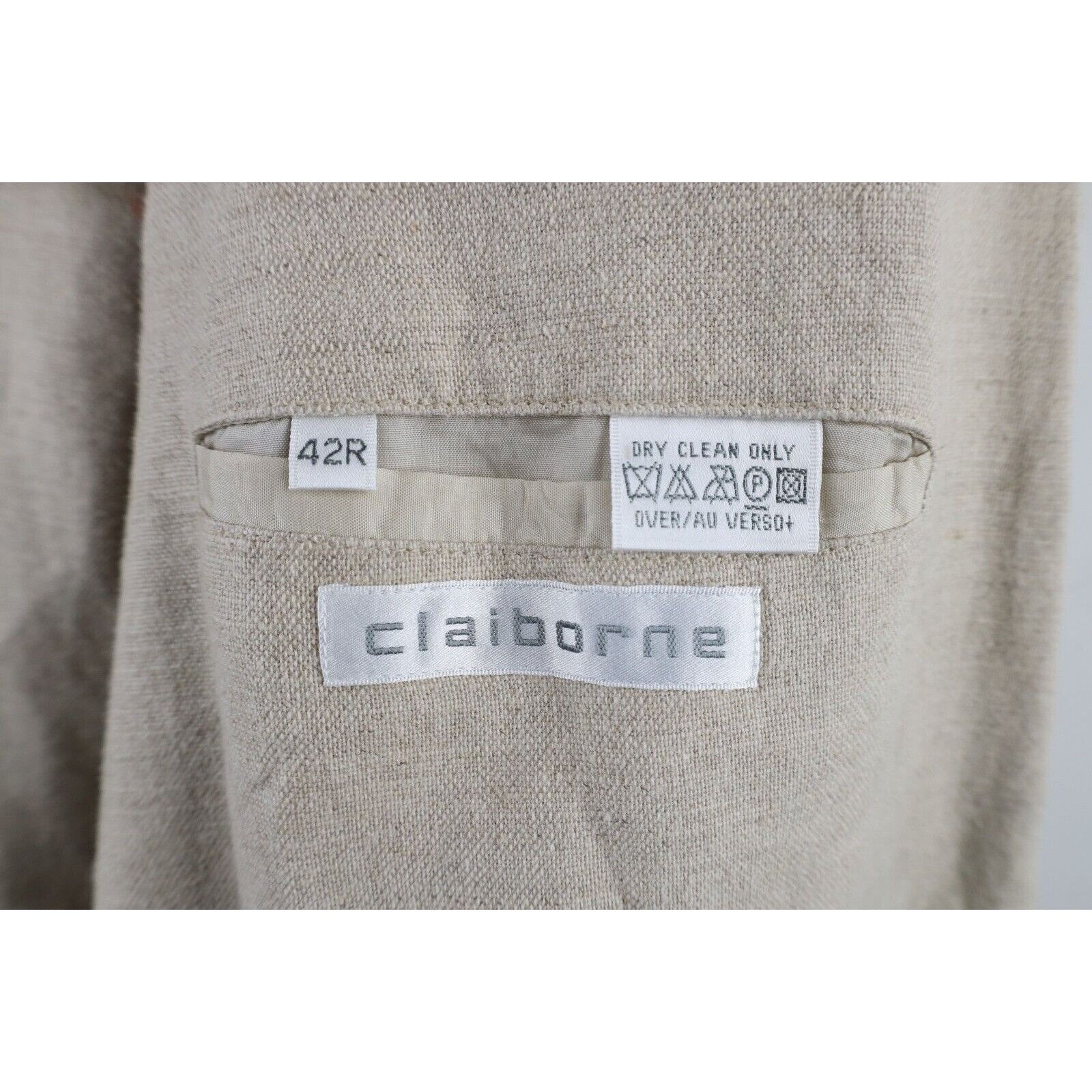 Vintage Vintage 90s Streetwear Linen Blend 2 Button Suit Coat Size US L / EU 52-54 / 3 - 12 Thumbnail