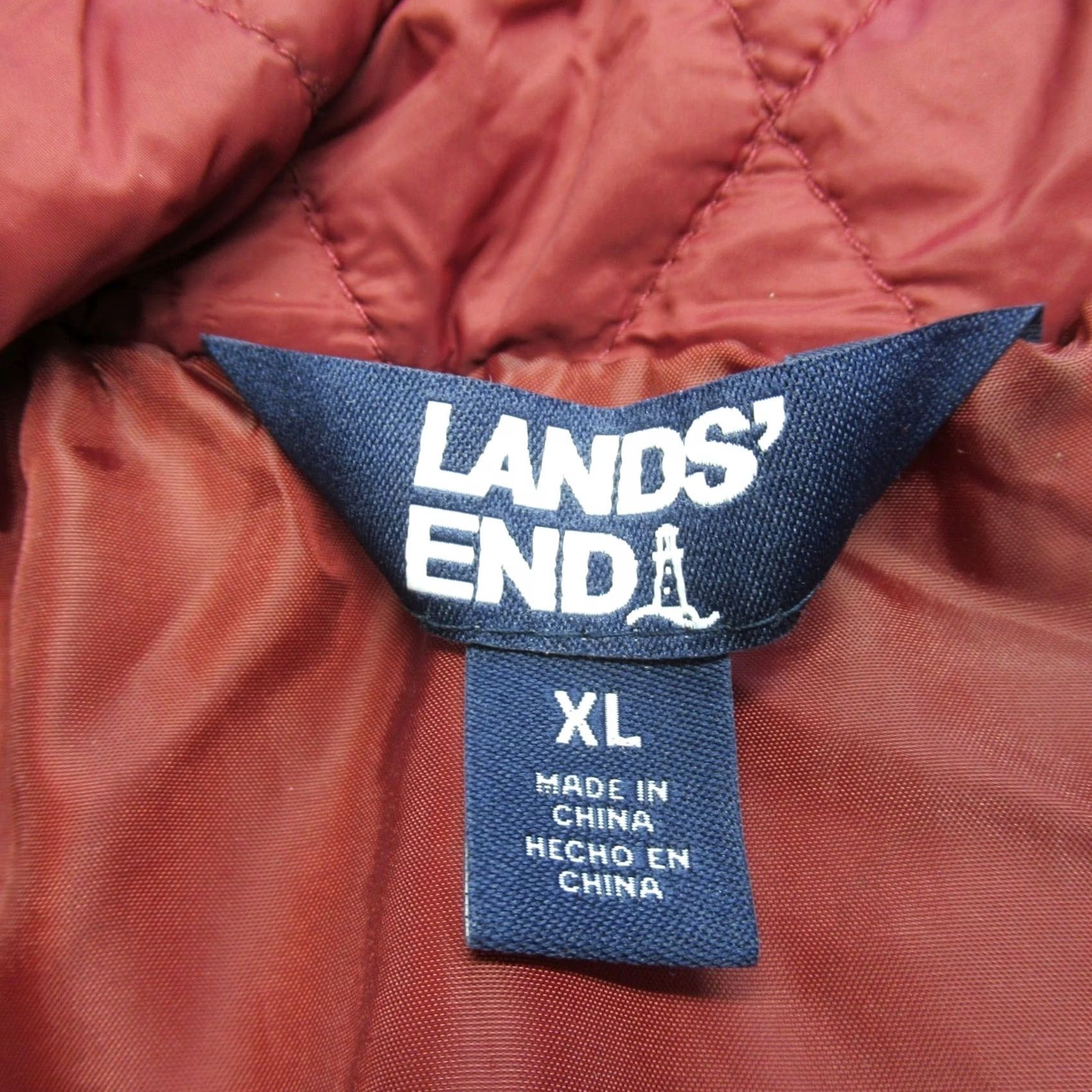 Lands' End VINTAGE Lands End Vest Womens XL Red Vine Quilted Puffer Full Zip Outdoor NEW Size XL / US 12-14 / IT 48-50 - 4 Thumbnail