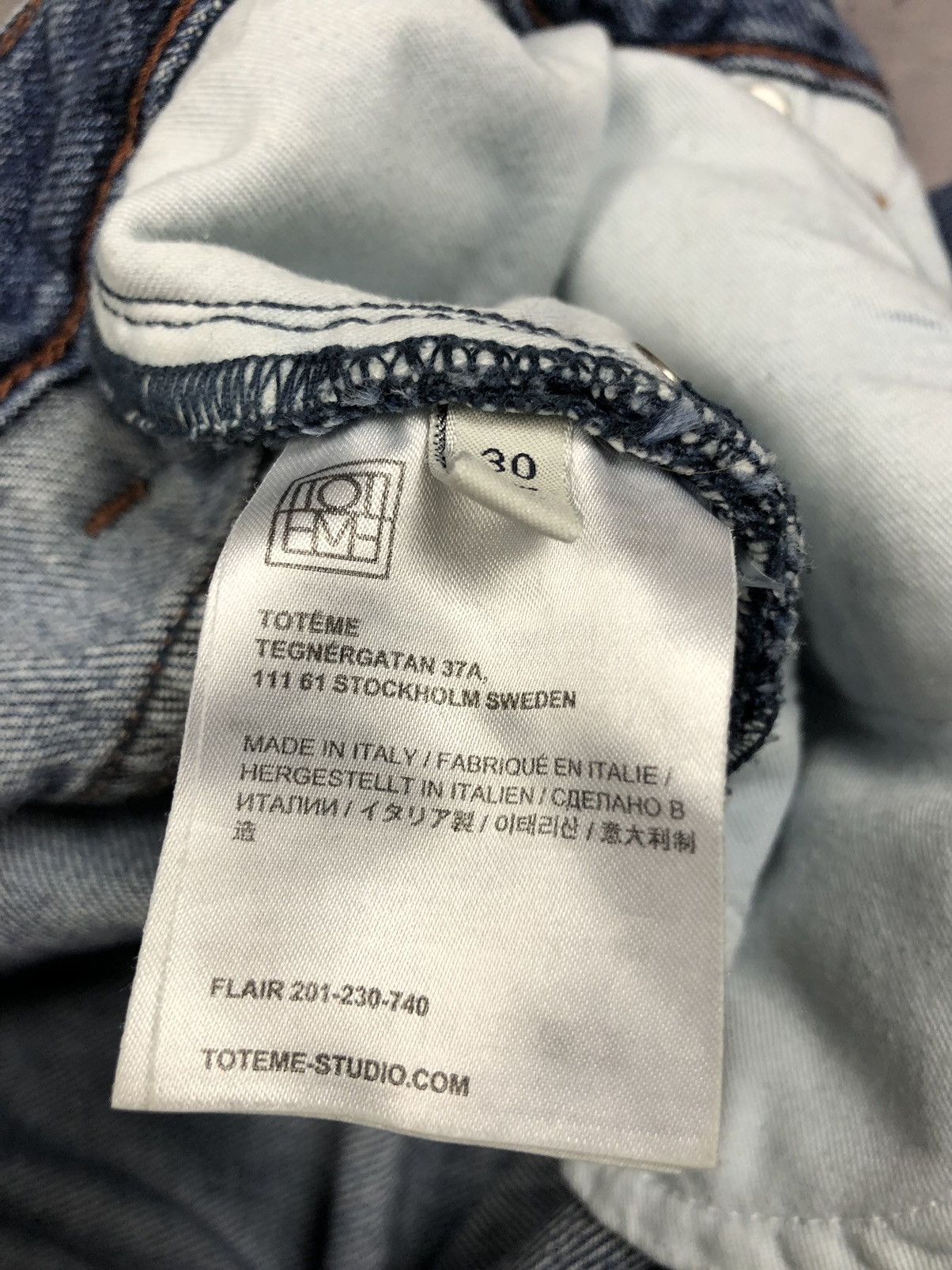 Toteme × Vintage Toteme Jeans Womens 30 x 32 Denim Pant Twisted Seam Jeans Size 30" / US 8 / IT 44 - 14 Thumbnail