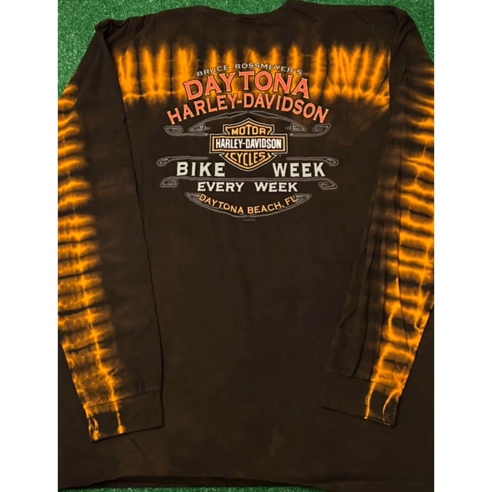 Harley Davidson VINTAGE Harley-Davidson Daytona Bike Week Tie Dye Long Sleeve Shirt Sz 3XL 2013 Size US XXL / EU 58 / 5 - 2 Thumbnail