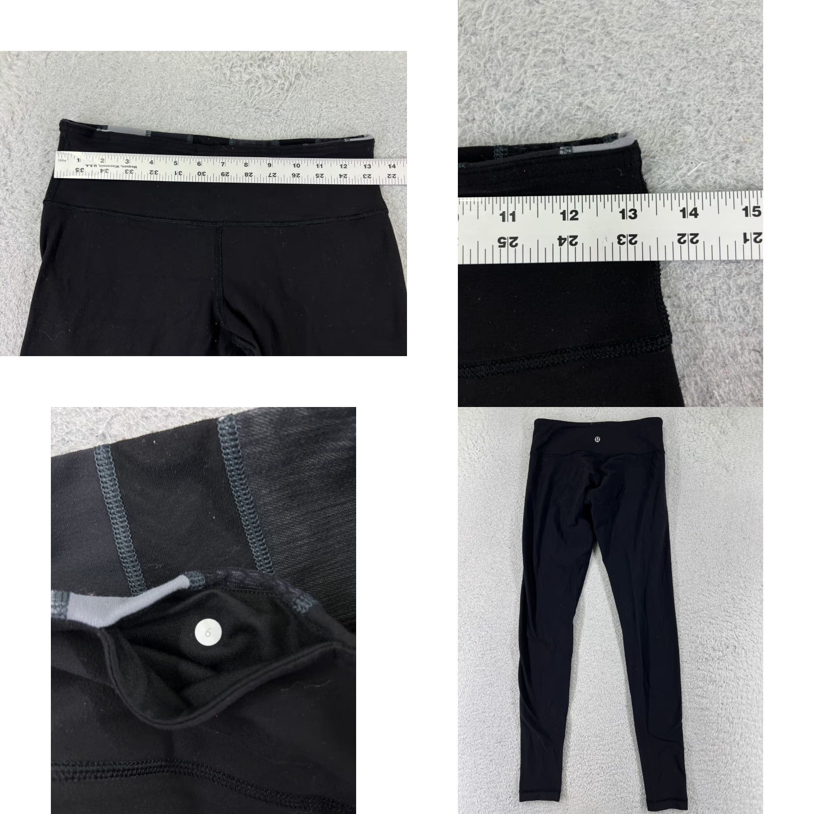Lululemon LULULEMON Reversible Wunder Under Pants Womens 6 Black 30" Tapered Athleisure Yoga Size 28" / US 6 / IT 42 - 8 Thumbnail