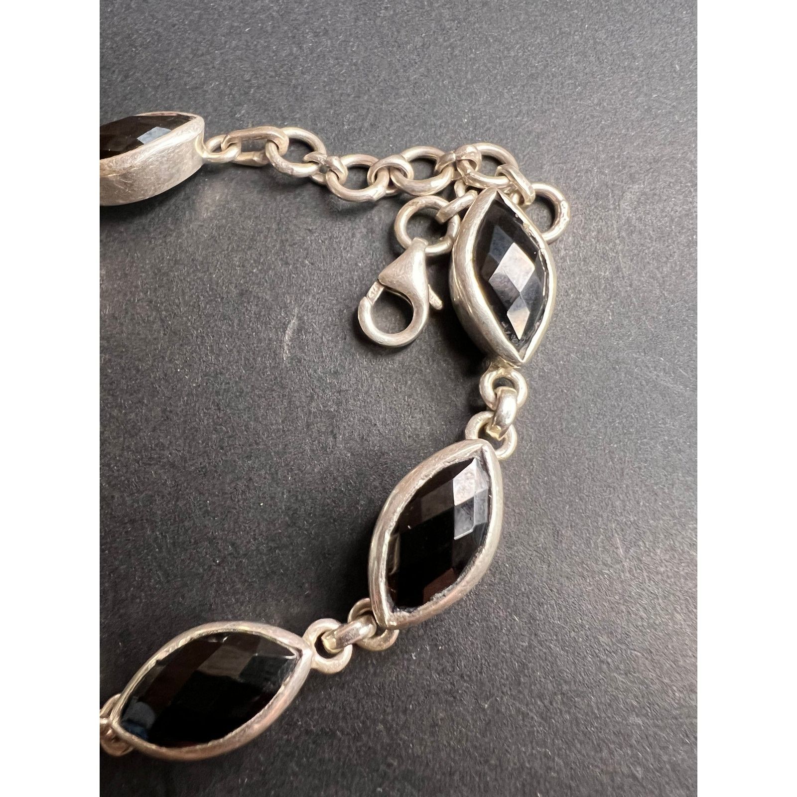 Other NEW Black onyx sterling silver 8 inch bracelet Size ONE SIZE - 7 Thumbnail