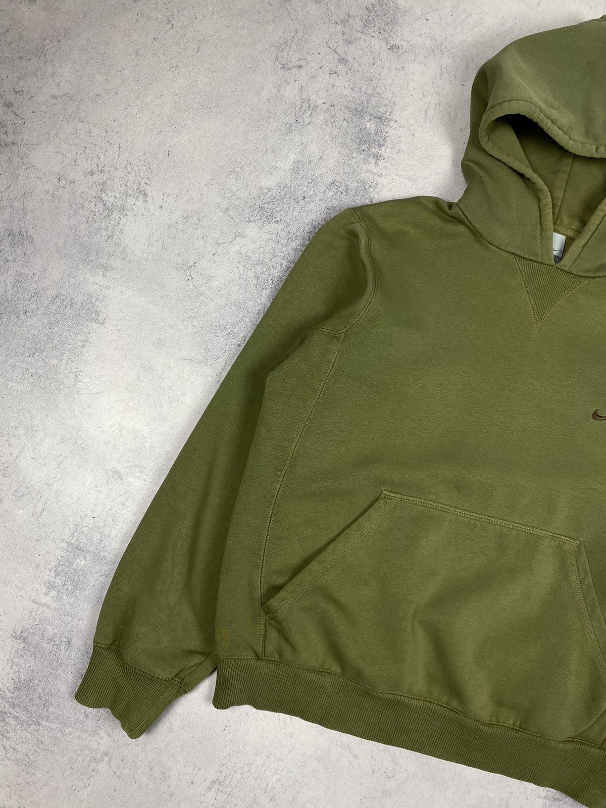 Nike Vintage 00s Nike Swoosh Hoodie y2k drill Size US M / EU 48-50 / 2 - 4 Thumbnail