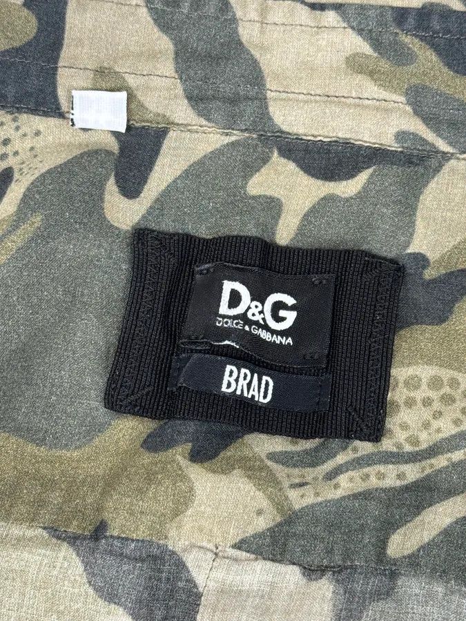 Dolce & Gabbana 2000s Dolce & Gabbana Green & Grey Camo Hybrid Shirt Size US S / EU 44-46 / 1 - 10 Thumbnail