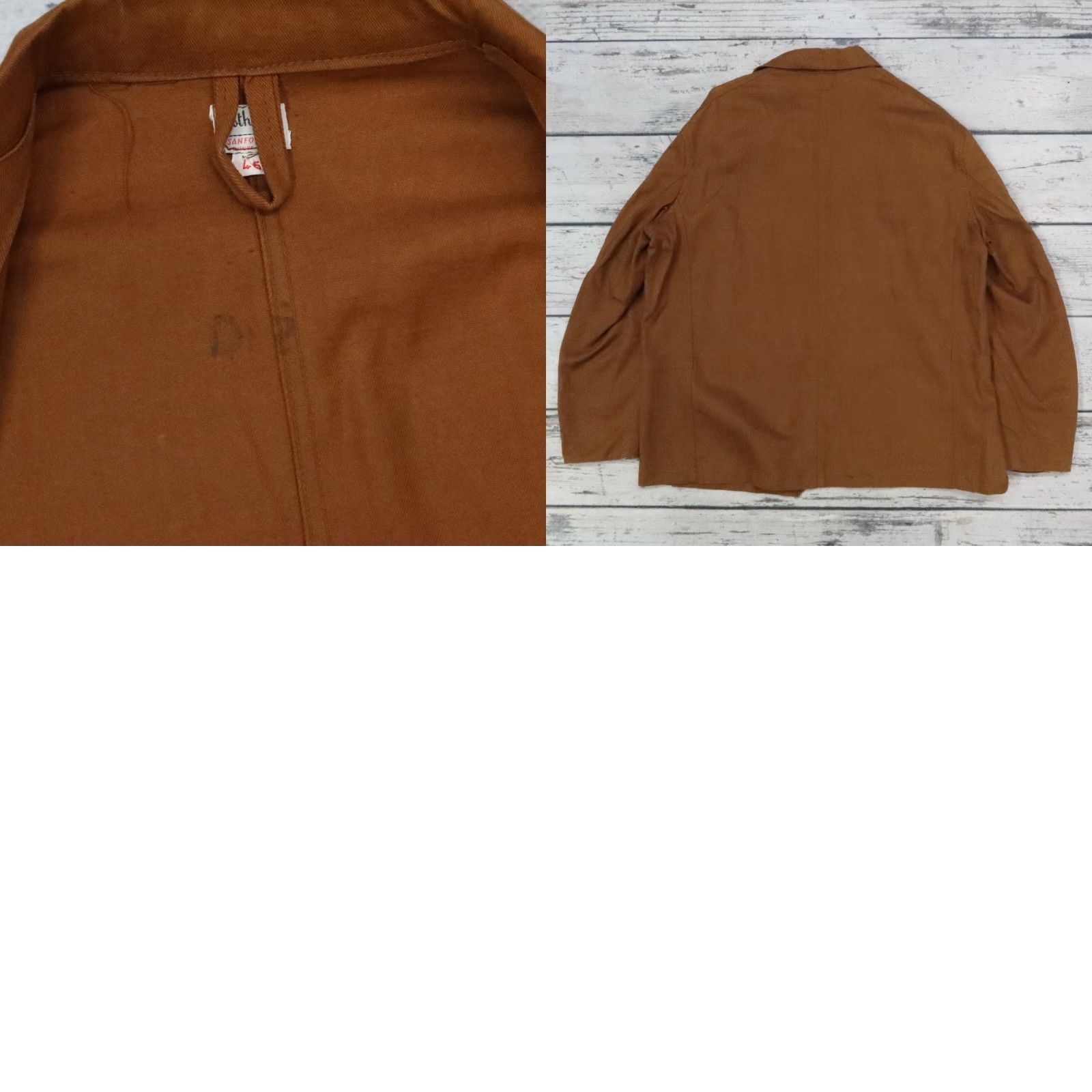 Vintage VINTAGE Rotherex Sanforized Work Jacket - 46, Brown, Cotton, Men's Jacket Size US S / EU 44-46 / 1 - 9 Thumbnail