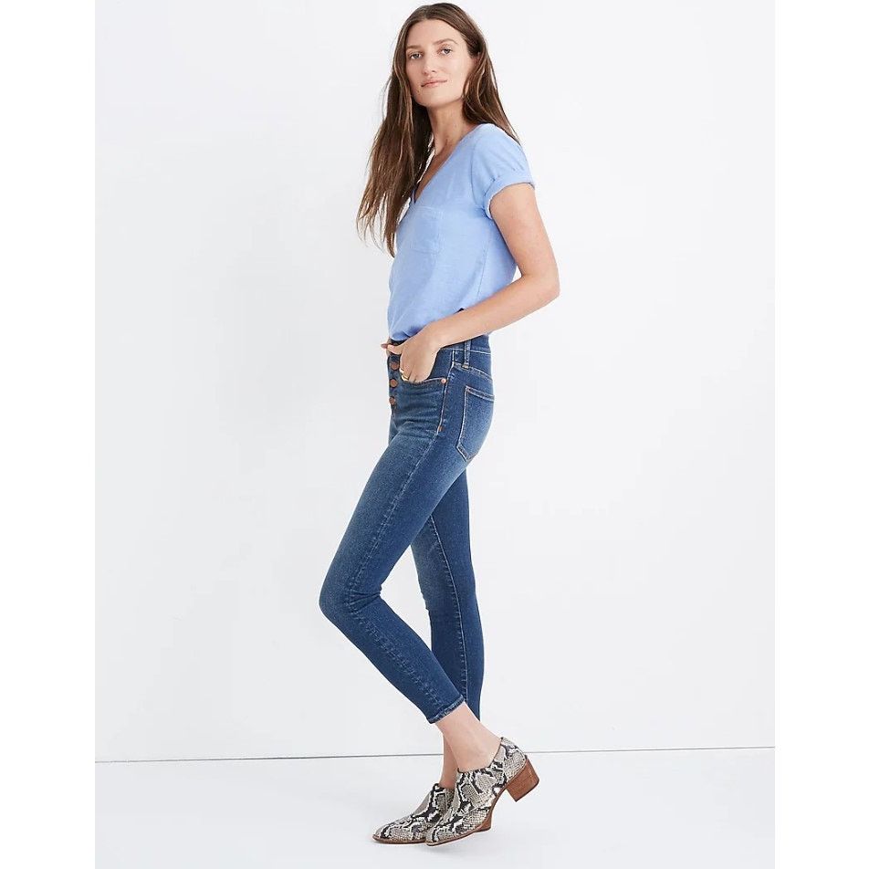 Madewell Madewell 9" Midrise Skinny Crop Light Wash Jeans 27 Size 27" / US 4 / IT 40 - 11 Thumbnail