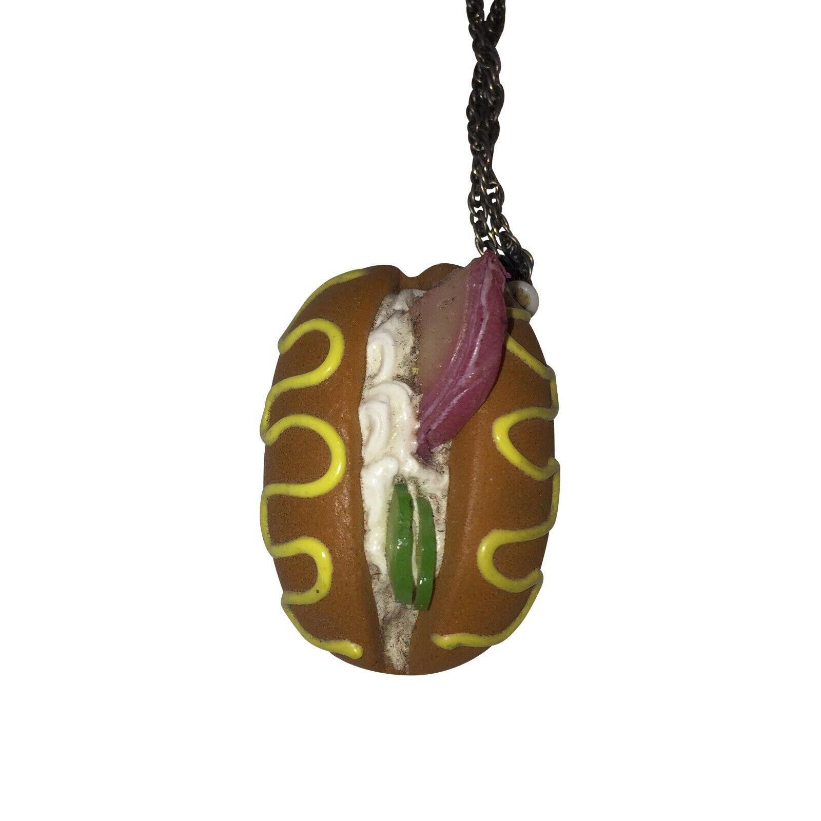 Designer Vintage Dessert Bun Croissant Charm Necklace Size ONE SIZE - 1 Thumbnail