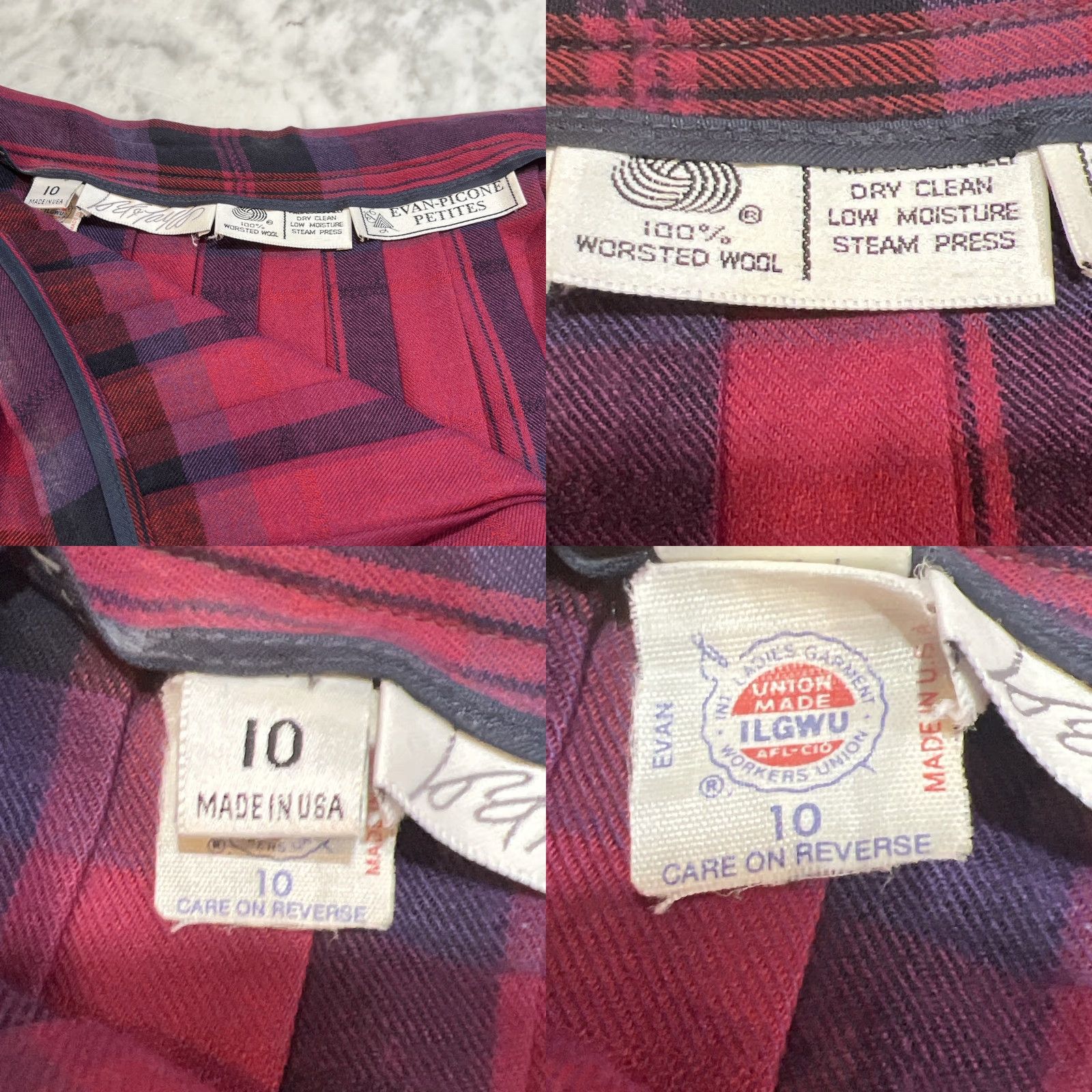 Evan Picone VINTAGE Evan Picone Skirt 10 Worsted Wool Pleated Plaid Maxi School Girl Size 32" / US 10 / IT 46 - 9 Thumbnail