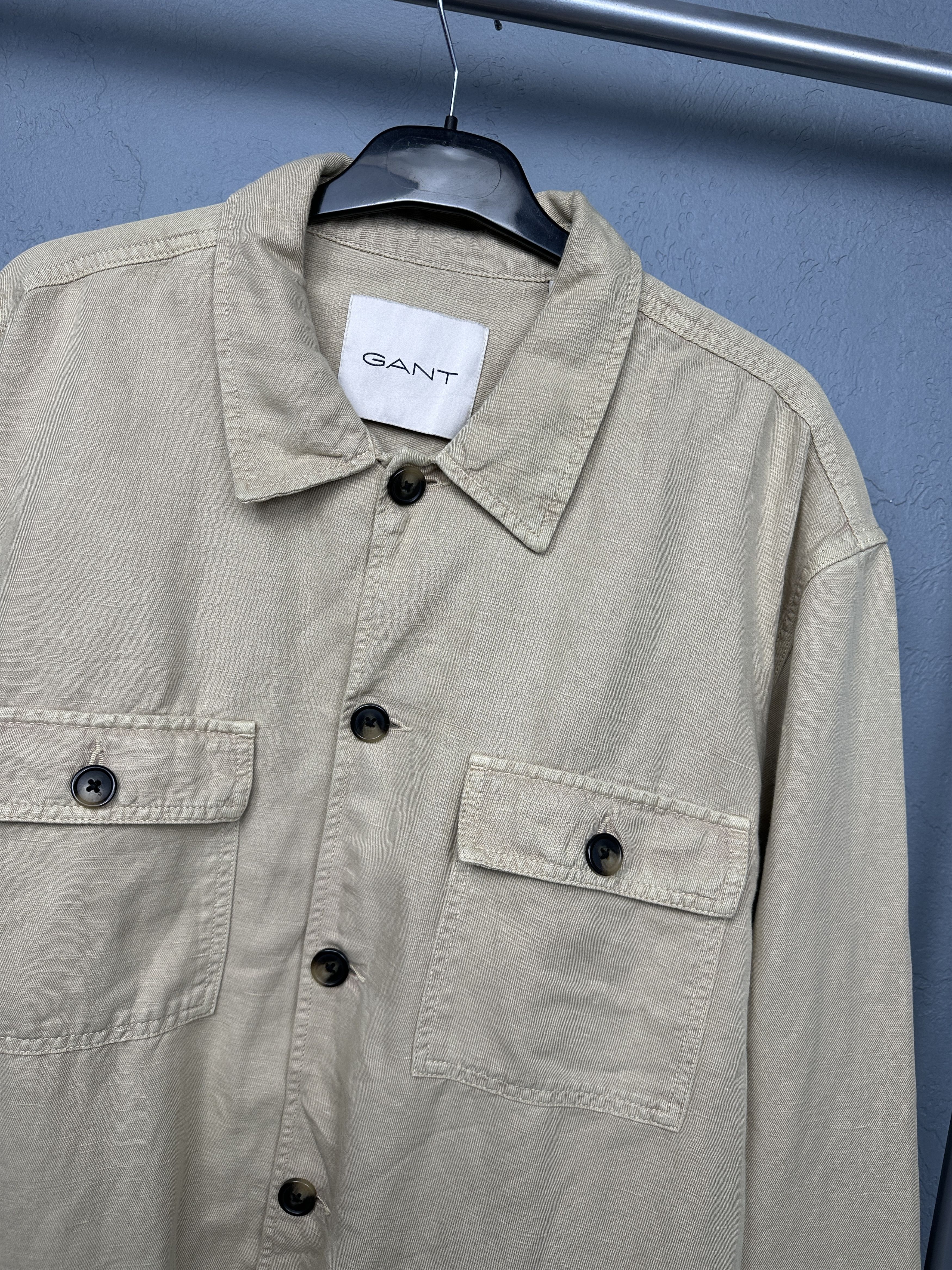 Gant Gant Mens Linen Overshirt Jacket Size US XL / EU 56 / 4 - 2 Thumbnail