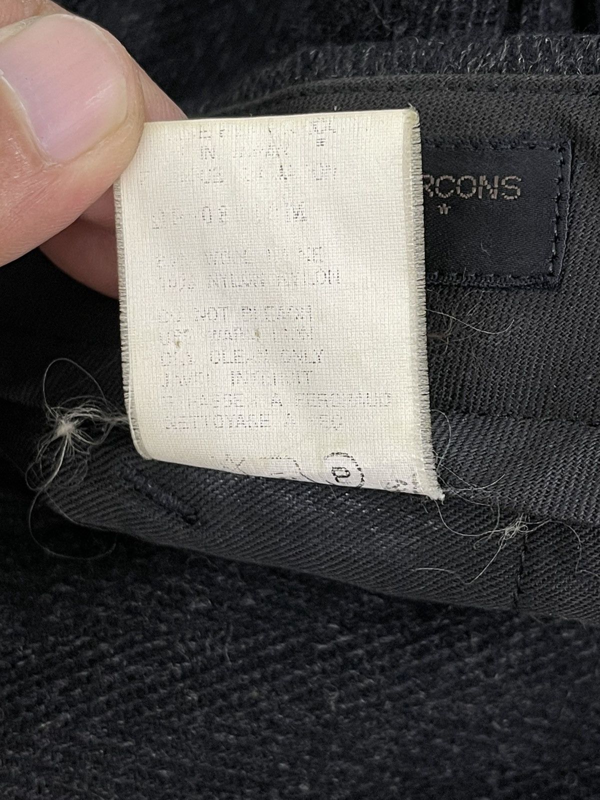 Comme des Garcons Vtg 90s CDGH Herringbones Wide Wool Trouser Tapered 6🟦5 Size US 29 - 23 Thumbnail