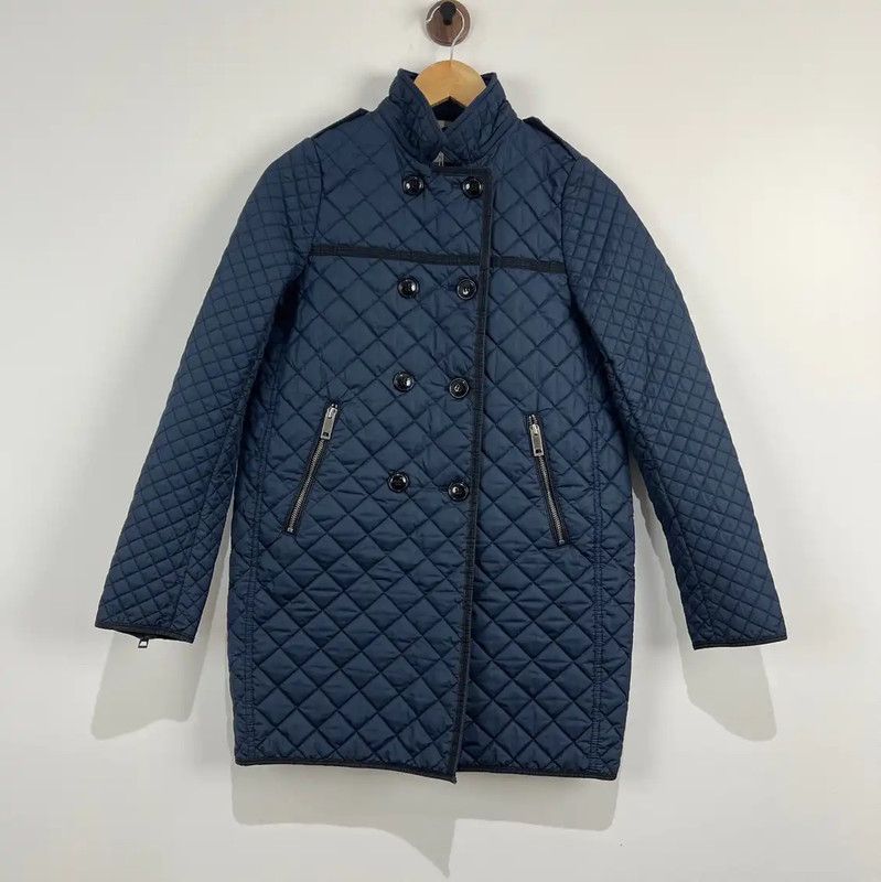 Burberry Burberry Medium Blue Quilted Long Coat Size M / US 6-8 / IT 42-44 - 1 Thumbnail