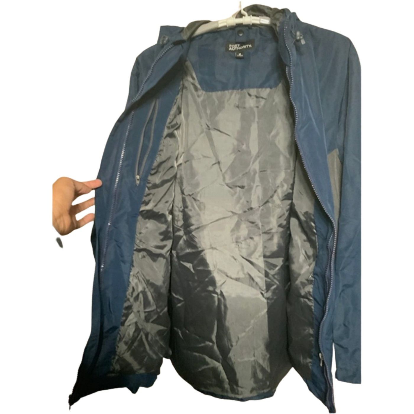 Port Authority Port Authority Blue Hooded Jacket Men's Size M USED Size US M / EU 48-50 / 2 - 4 Thumbnail