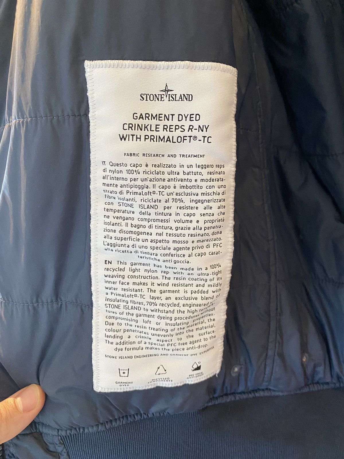 Stone Island Stone Island Garment Dyed Crinkle Reps R-NY Primaloft-TC Size US M / EU 48-50 / 2 - 5 Thumbnail