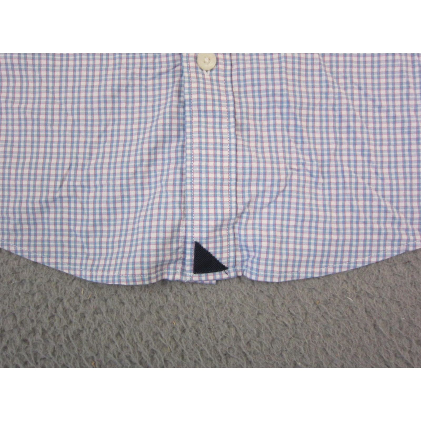 UNTUCKit UNTUCKit Shirt Large Blue Check Gingham Button Up Mens Formal Casual Button-Up Style Classic 70s? Size 42R - 4 Thumbnail