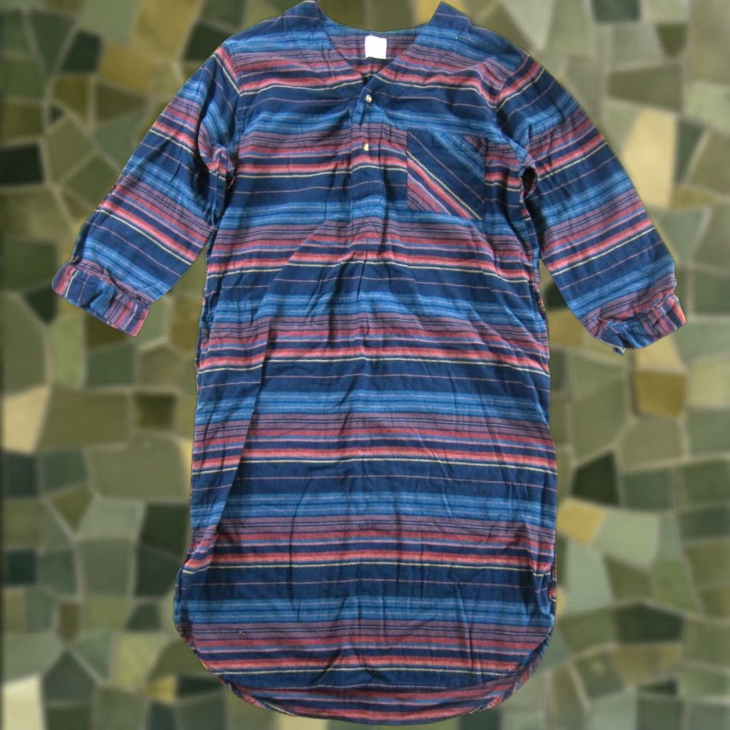 Vintage Andrew Scott Blue Stripe Pajama Night Sleep Shirt Men L Size US L / EU 52-54 / 3 - 1 Thumbnail