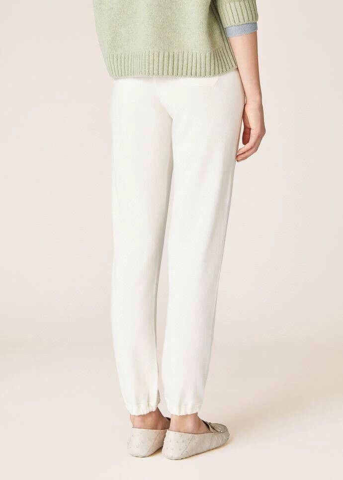 Loro Piana LORO PIANA White cashmere knit casual pants Size 27" / US 4 / IT 40 - 3 Thumbnail