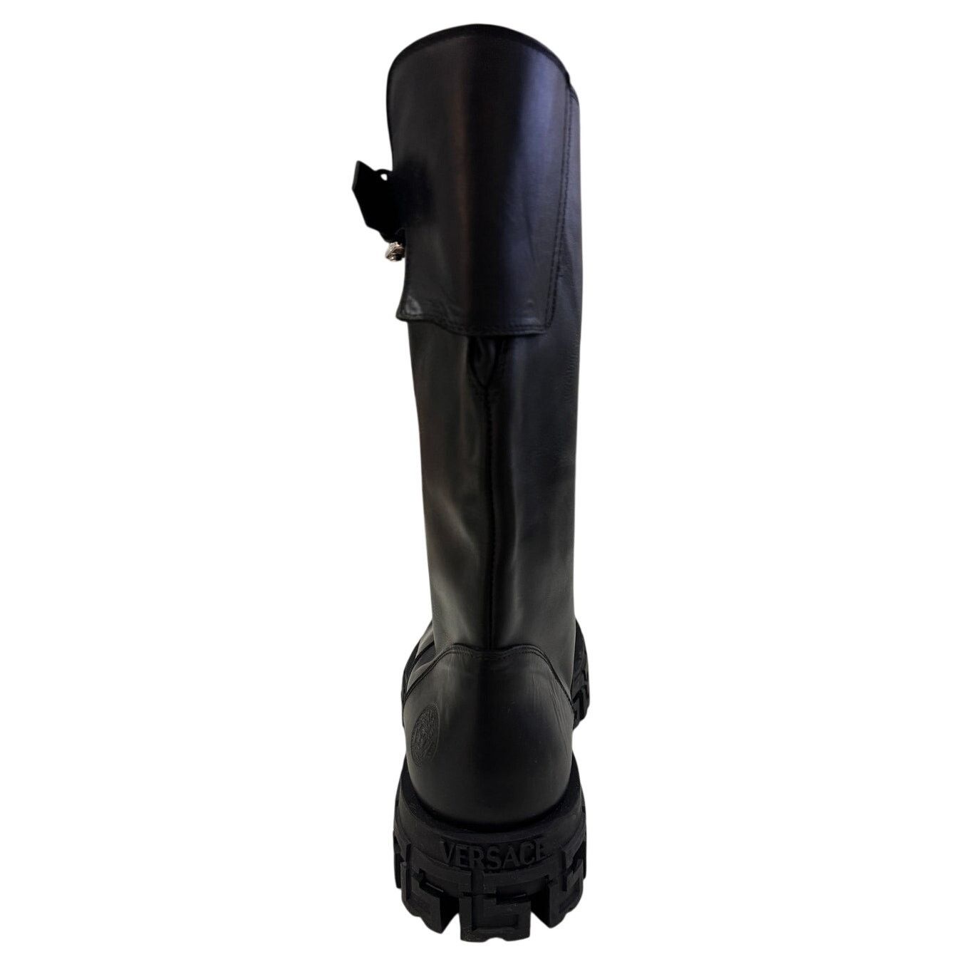 Versace *DS26 VERSACE Men's Leather Motorcycle Boots Size IT43/US10 Size US 10 / EU 43 - 4 Thumbnail