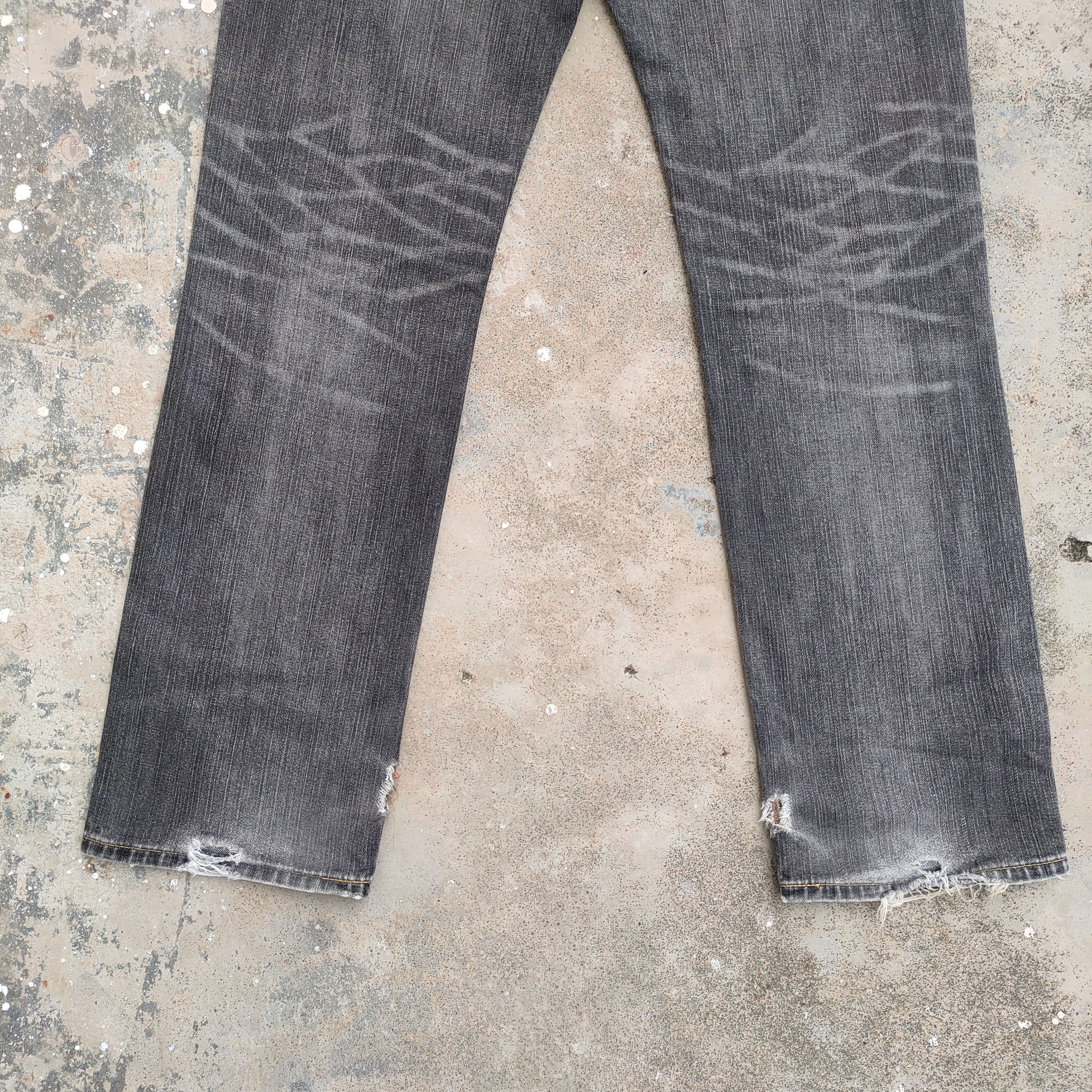 Jean × Lee × Vintage W34 VINTAGE LEE BLACK RIPPED JEANS DENIM PANTS Size US 34 / EU 50 - 12 Thumbnail