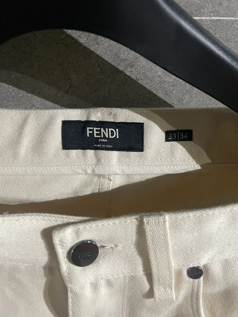 Fendi Fendi White Jean Pants New Size 31 Size US 31 - 4 Thumbnail