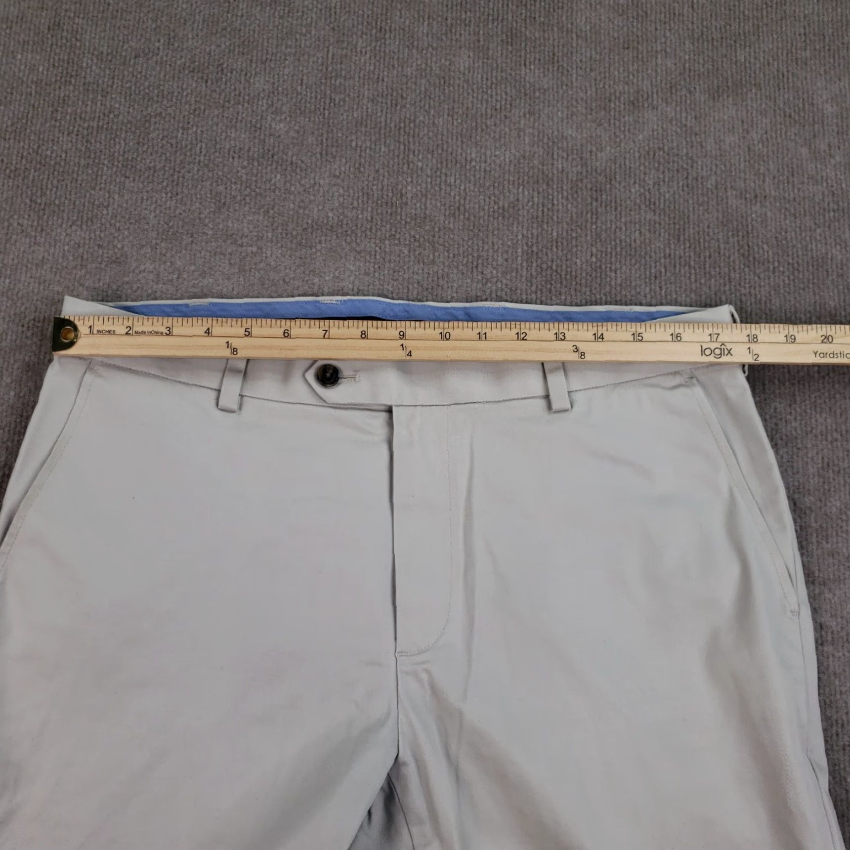 Brooks Brothers Brooks Brothers Mens Chino Pants Beige Stretch Milano Fit Straight Leg 35x30 Size US 35 - 4 Thumbnail