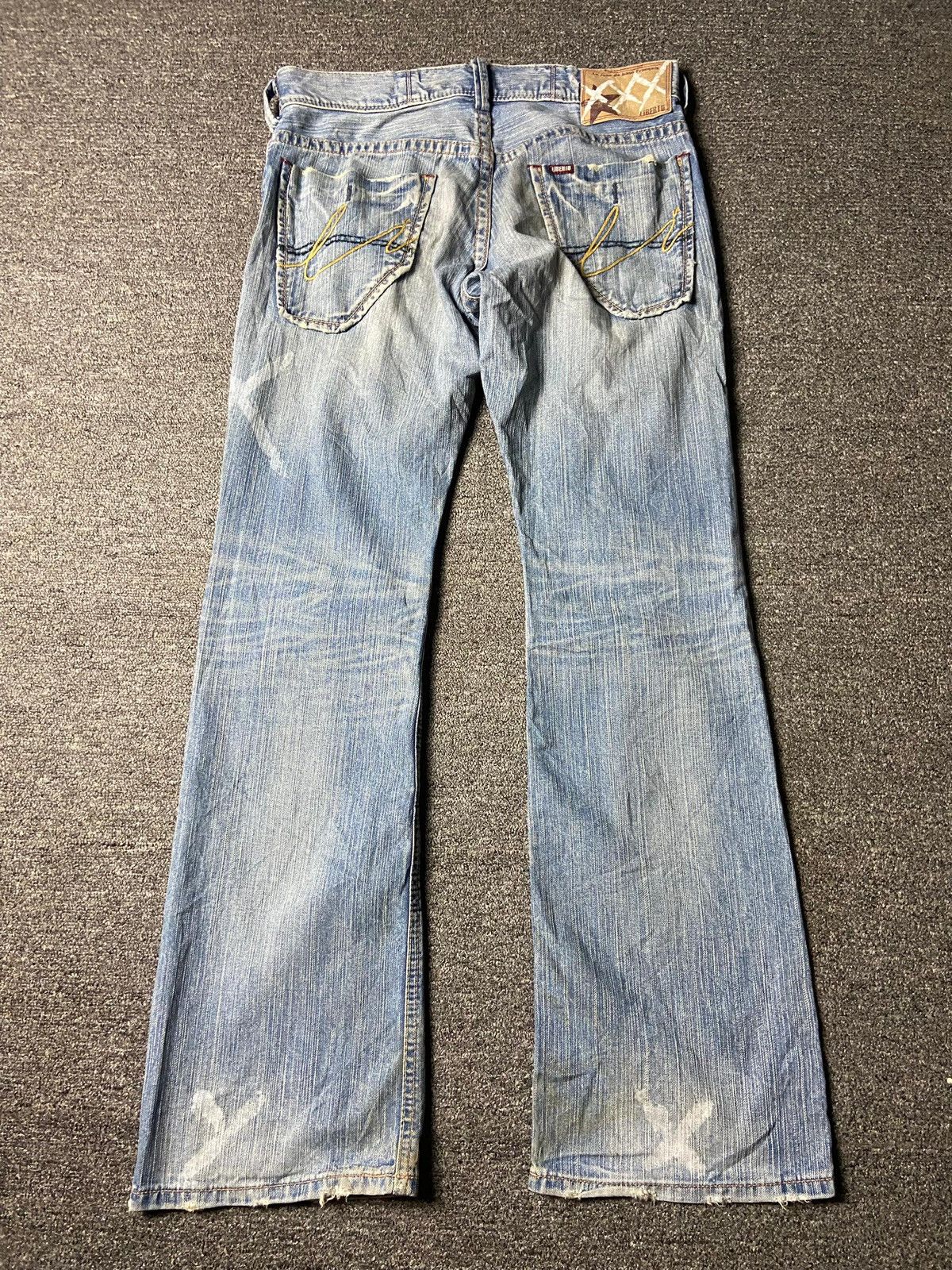 Japanese Brand Liberto XXX Distressed Ripped Denim Jeans (165) Size US 32 / EU 48 - 5 Thumbnail
