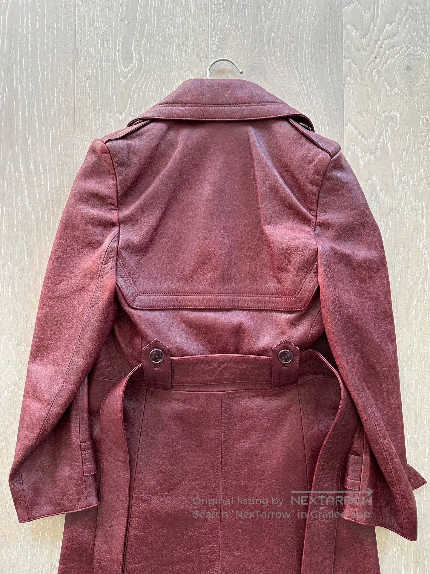 Vetements Red Leather Long Coat - Size S. Size US S / EU 44-46 / 1 - 4 Thumbnail