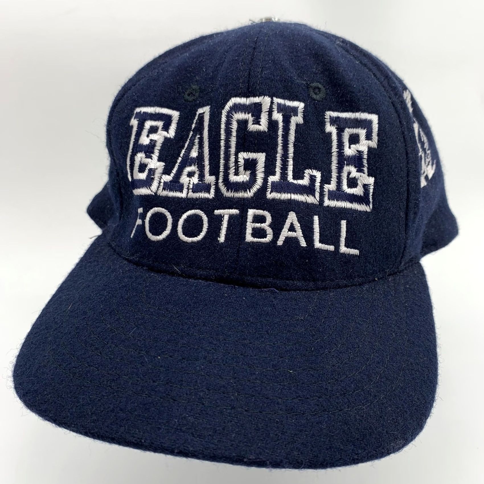 Vintage Mohr's Eagle Football Hat Cap Snap Back Mens One Size Blue Wool Baseball Cap Snapback Felt Wool Mohr's Mens Blue Eagle Football Cap Baseball Hat Size ONE SIZE - 2 Thumbnail