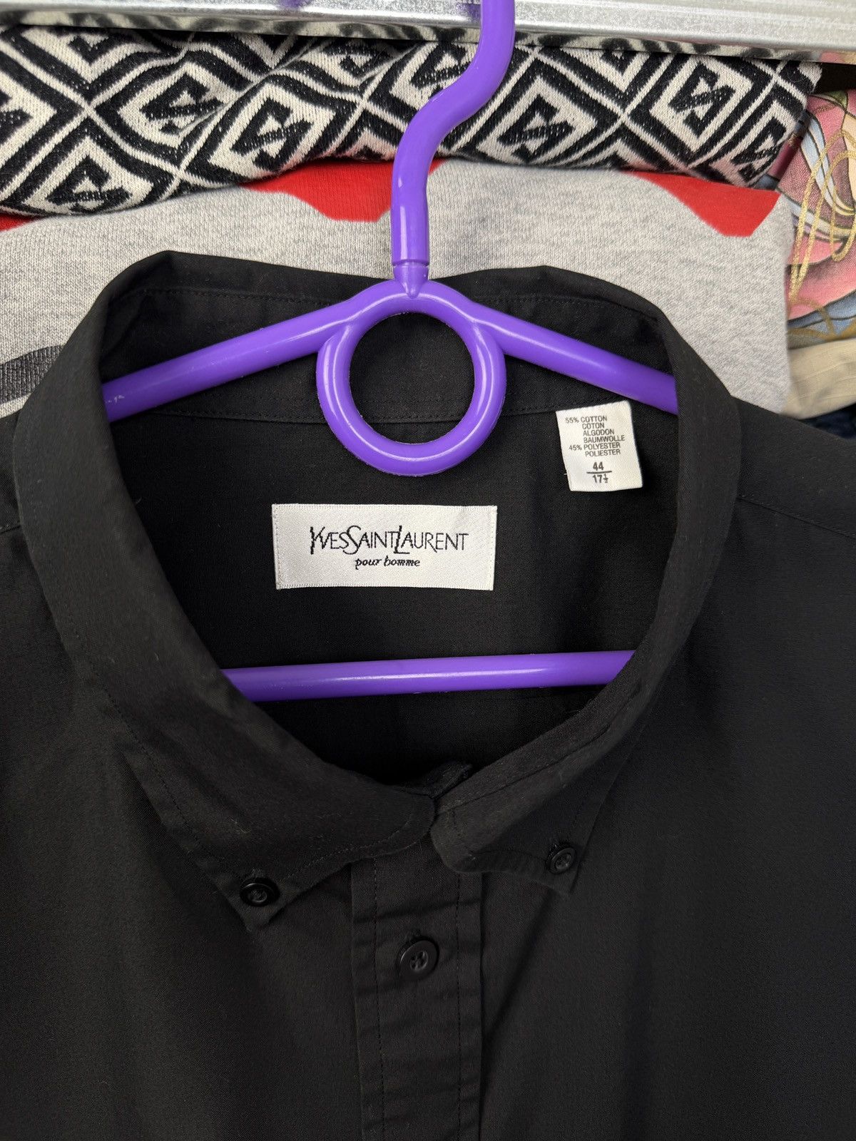 Vintage YSL Logo Black Casual Y2K Shirt Size US XL / EU 56 / 4 - 9 Thumbnail
