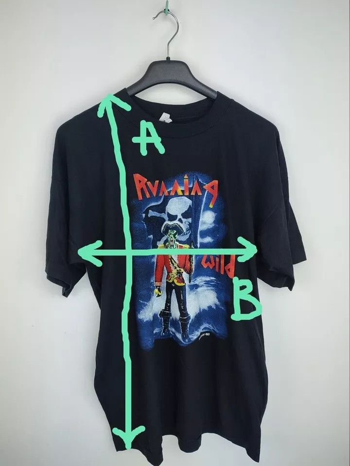 Vintage RUNNING WILD 1991 tour Vintage / Trash Metal Band Shirt Size US XL / EU 56 / 4 - 11 Thumbnail