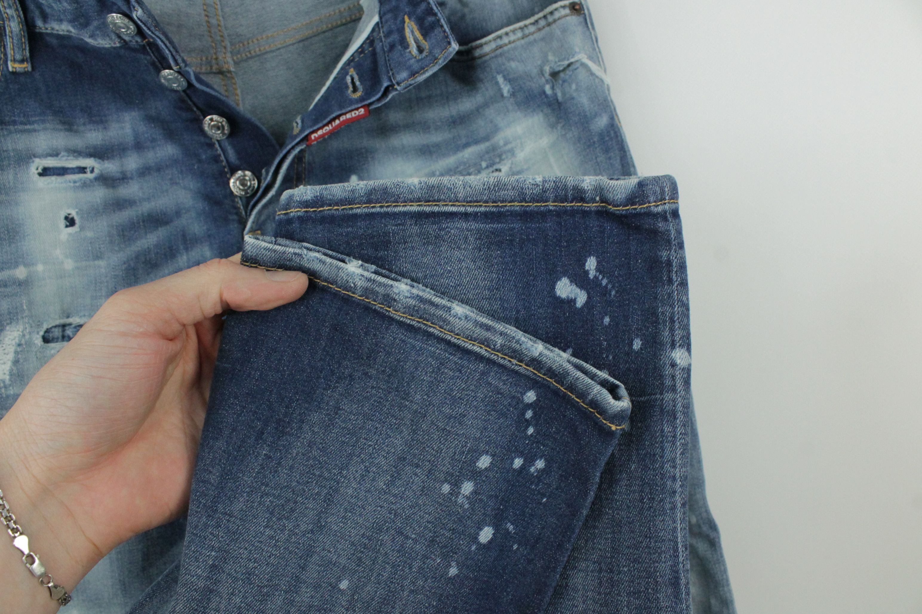 Dsquared2 Dsquared2 Skater Jeans Regular Fit Distressed Blue Denim Size US 36 / EU 52 - 5 Thumbnail