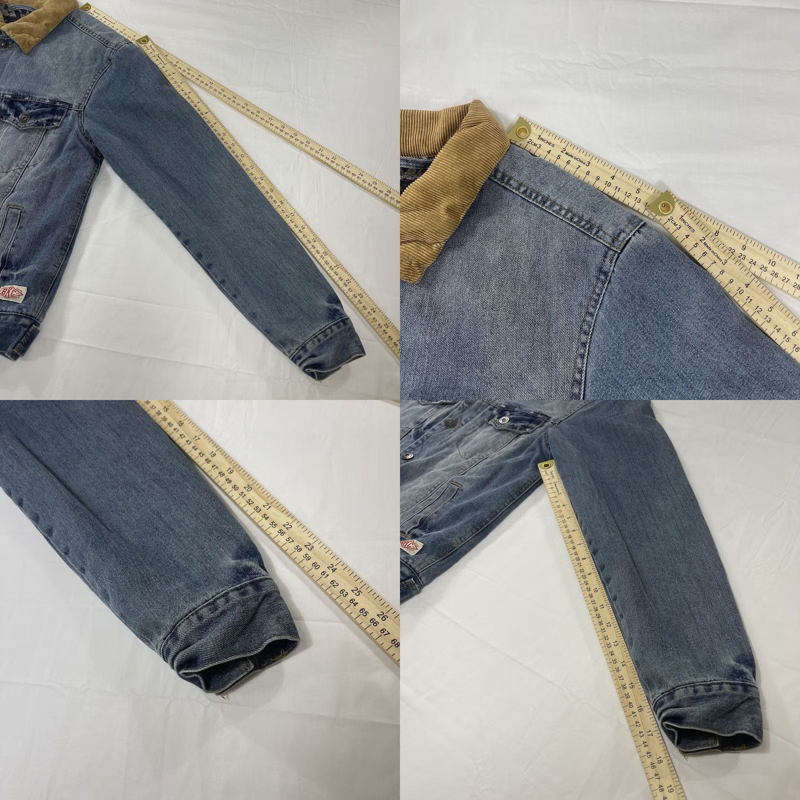 Denime Brooklyn Cloth Denim Jacket Sz S Chore Workwear Denim & Gray Aztec Southwest Lined Pockets Vintage No Mens Womens Size US S / EU 44-46 / 1 - 8 Thumbnail