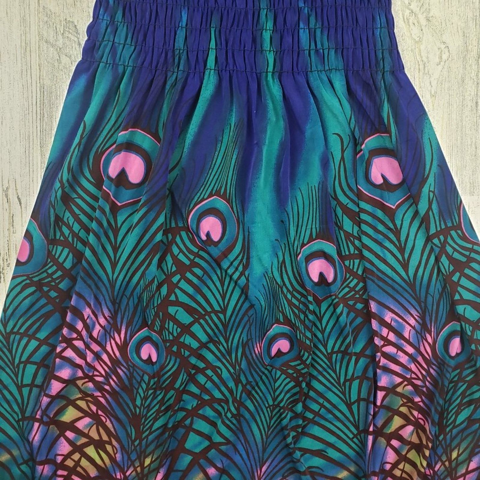 Other NWT Ace Fashioned Smocked Peacock Feather Summer Dress Small Size S / US 4 / IT 40 - 4 Thumbnail