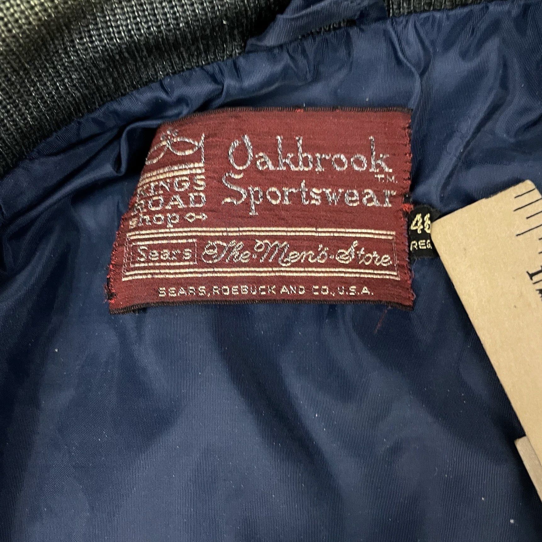 Vintage VINTAGE Oakbrook Sportswear Jacket Men 46 Blue Full Zip Bomber 1960s 1950s Vtg Size US S / EU 44-46 / 1 - 3 Thumbnail
