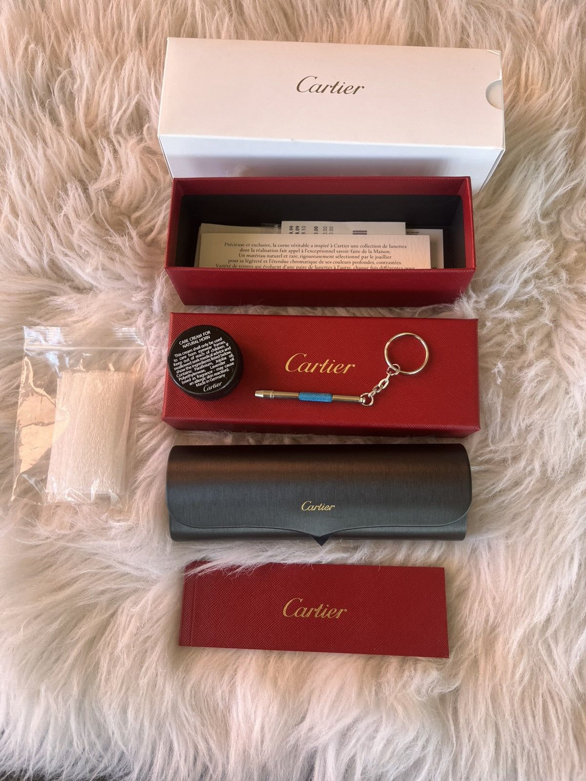 Cartier Cartier Buffalo Horn Platinum Diamond Cut Frames Sunglasses Size ONE SIZE - 19 Thumbnail