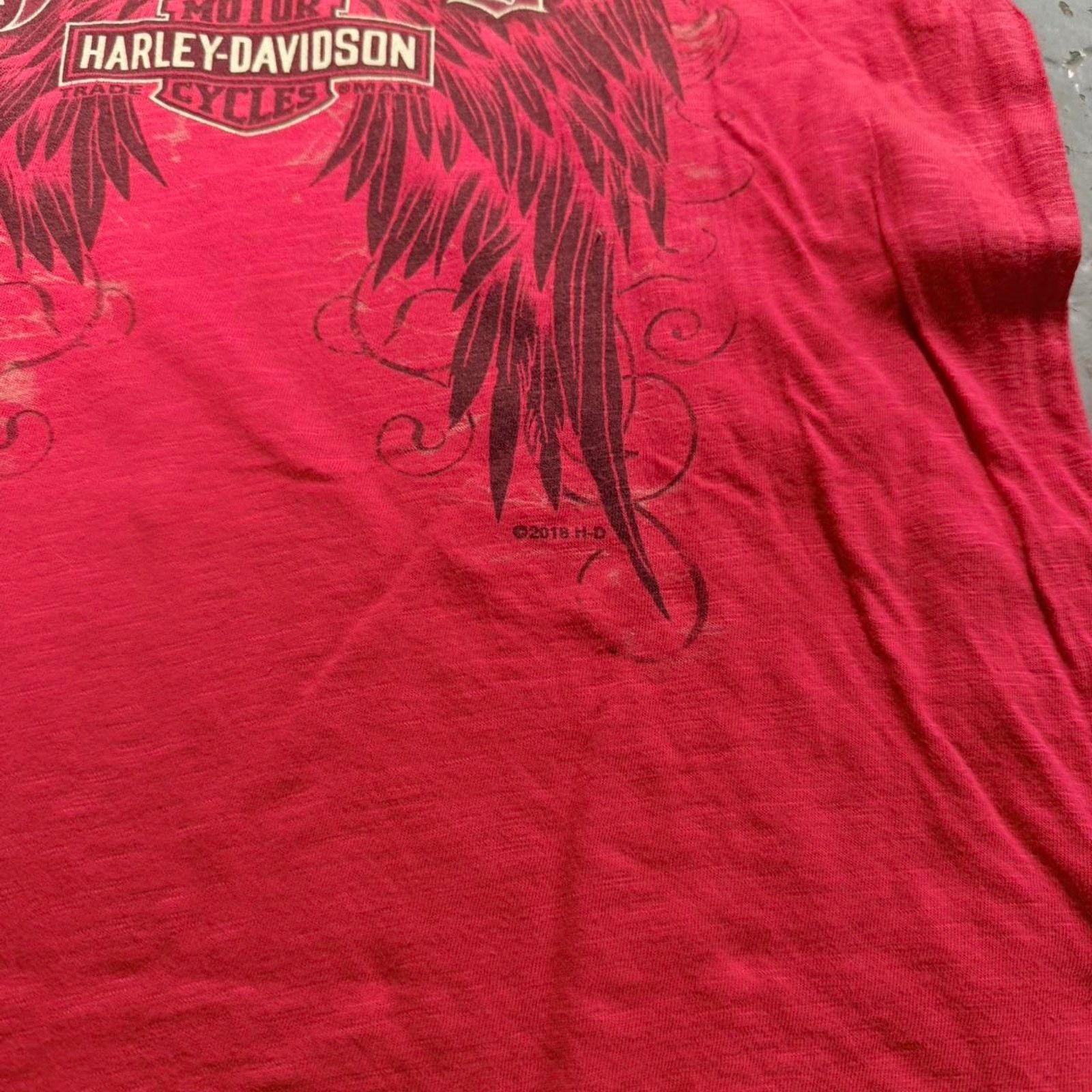 Harley Davidson Red harley davidson angel wing Tee Size US M / EU 48-50 / 2 - 5 Thumbnail