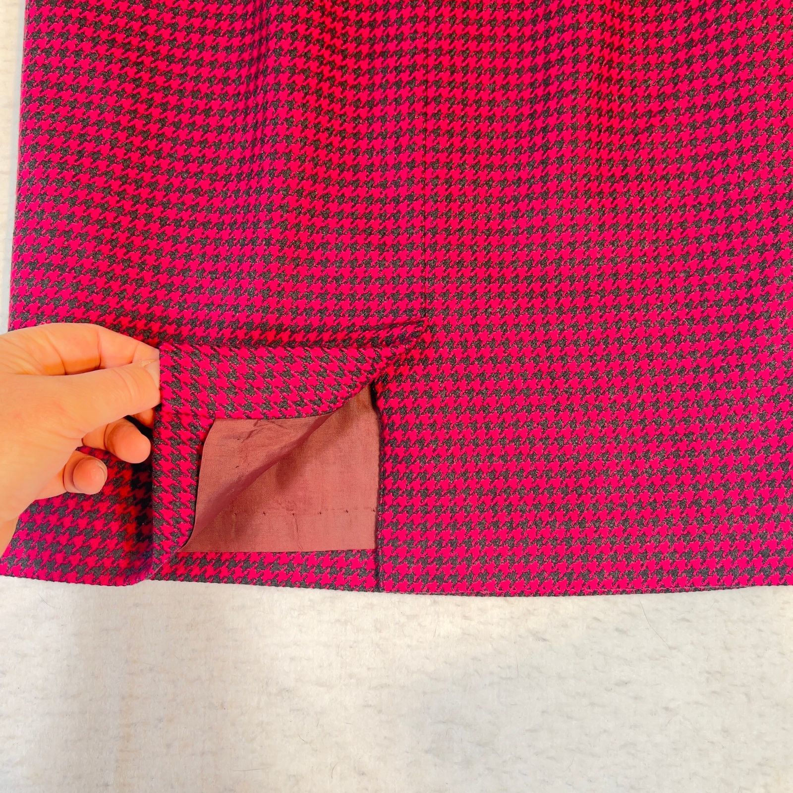 Jones New York Jones New York Vintage Wool Pencil Skirt 10 Zip Houndstooth Size 28" / US 6 / IT 42 - 12 Thumbnail