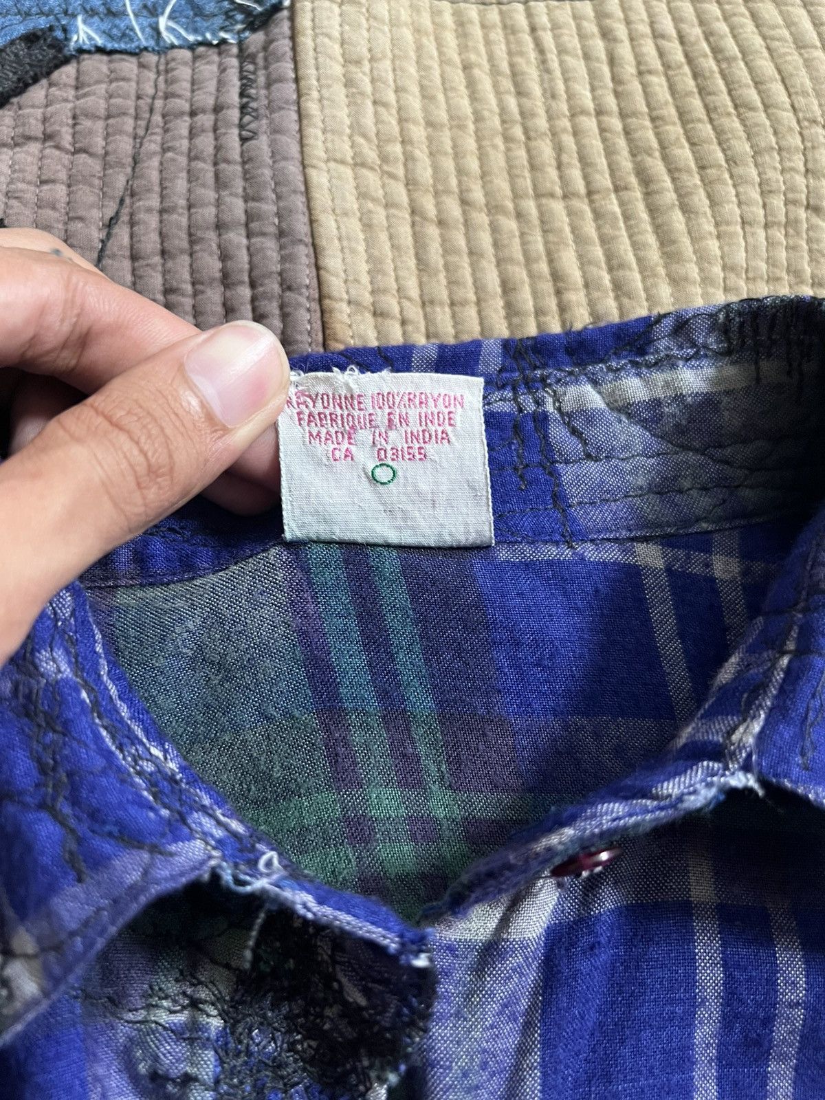 Flannel 100% Rayon Vintage Boro Flannel Shirt Distressed Kapital Size US M / EU 48-50 / 2 - 5 Thumbnail