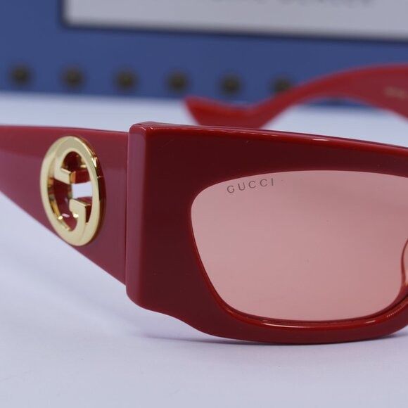 Gucci 🕶️ New Gucci GG1412S 004 Red Sunglasses Size ONE SIZE - 3 Thumbnail