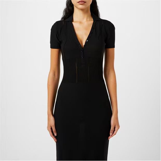 Jacquemus o1g2r1mq1024 Long Polo Maxi Dress in Black Size S / US 4 / IT 40 - 3 Thumbnail
