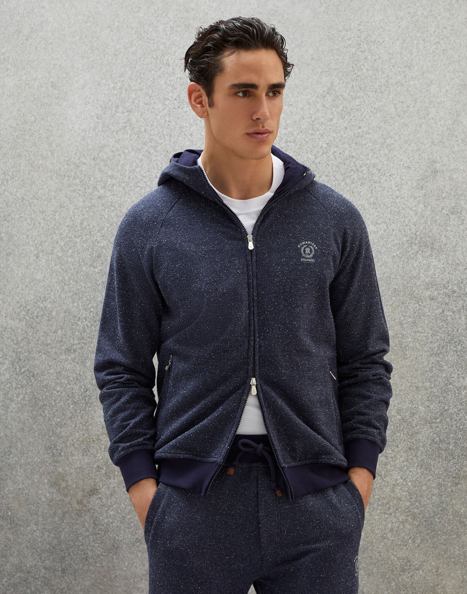 Brunello Cucinelli o1w1db10125 Zip Cardigan in Blue Size US M / EU 48-50 / 2 - 1 Thumbnail