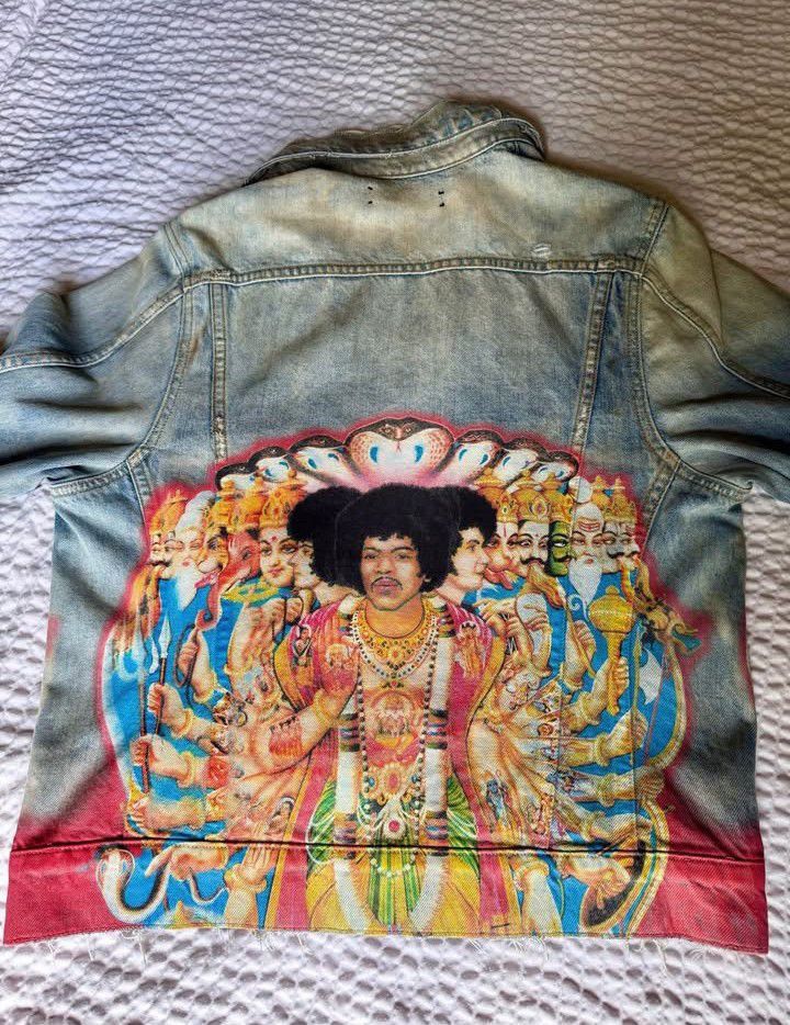 Amiri AMIRI Jimi Hendrix Denim Trucker Jacket Size US S / EU 44-46 / 1 - 2 Thumbnail