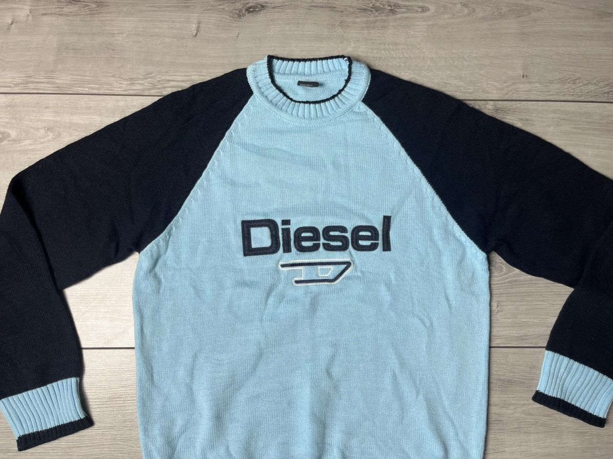 Diesel Diesel sweater knit embroidered logo y2k vintage size XLarge Size US XL / EU 56 / 4 - 3 Thumbnail