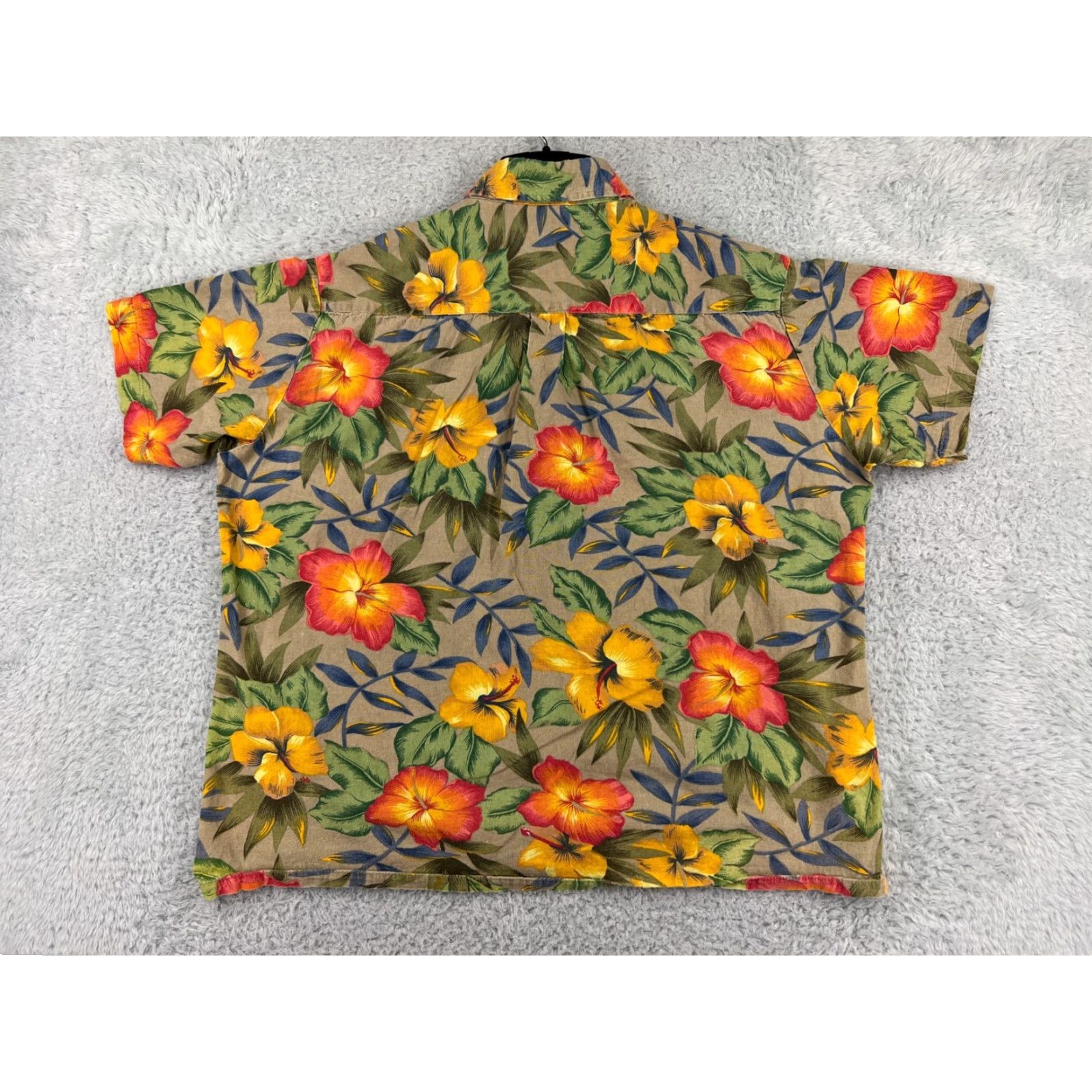 Vintage VINTAGE Roundy Bay Mens Hawaiian Shirt XL Orange Button-Up Hibiscus Cotton Size US XL / EU 56 / 4 - 2 Thumbnail