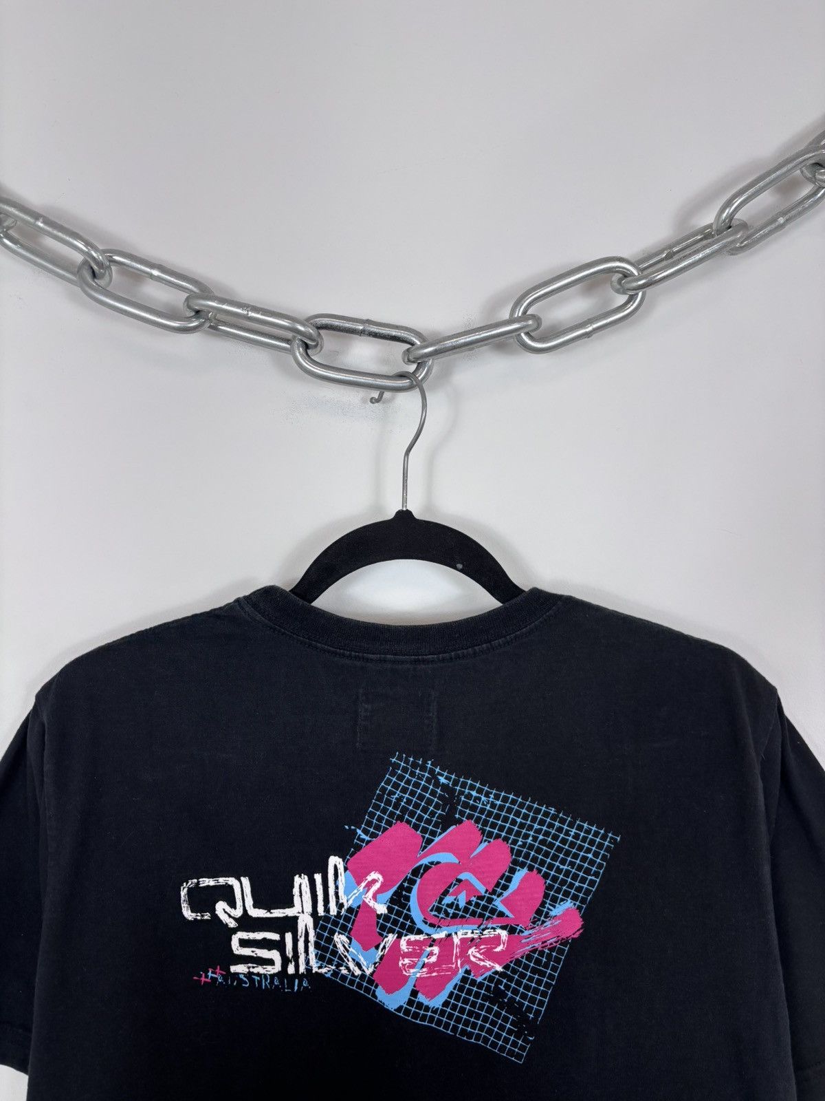 Quiksilver Vintage Quiksilver Australia Streamline Big Logo Black Tee Size US L / EU 52-54 / 3 - 15 Thumbnail