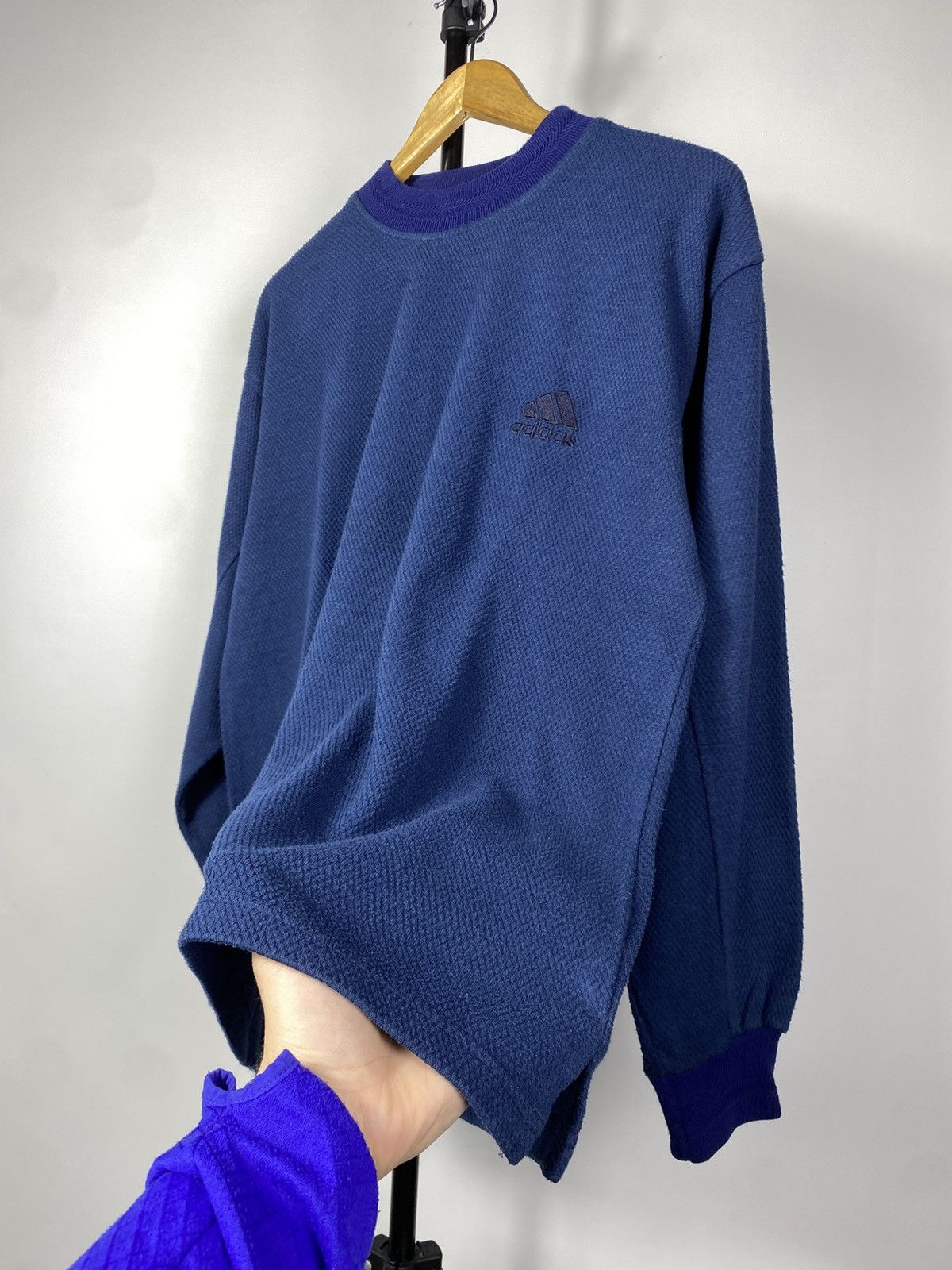 Adidas × Vintage Vintage 90s Sweatshirt Adidas Basic LogoY2K Retro Size US M / EU 48-50 / 2 - 4 Thumbnail